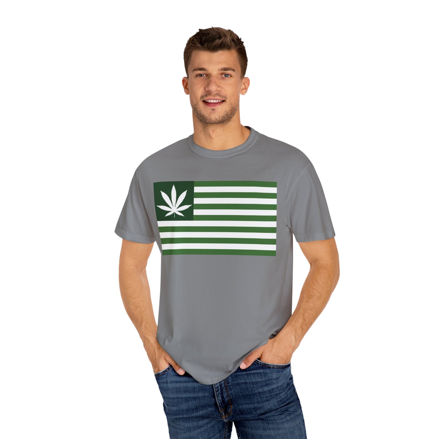 Stylish Cannabis Flag T-Shirt, Cool Unisex Tee, Weed Lover Gift, Summer Essential, Festival Wear, Graphic Shirt, 420 Fashion