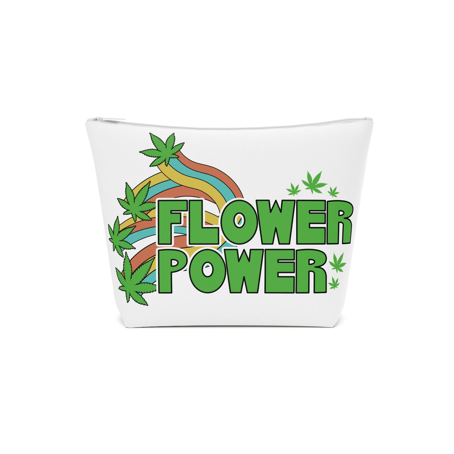 Flower Power Cotton Cosmetic Bag, Eco-Friendly Makeup Pouch, Travel Organizer, Gift for Her, Hippie Vibes