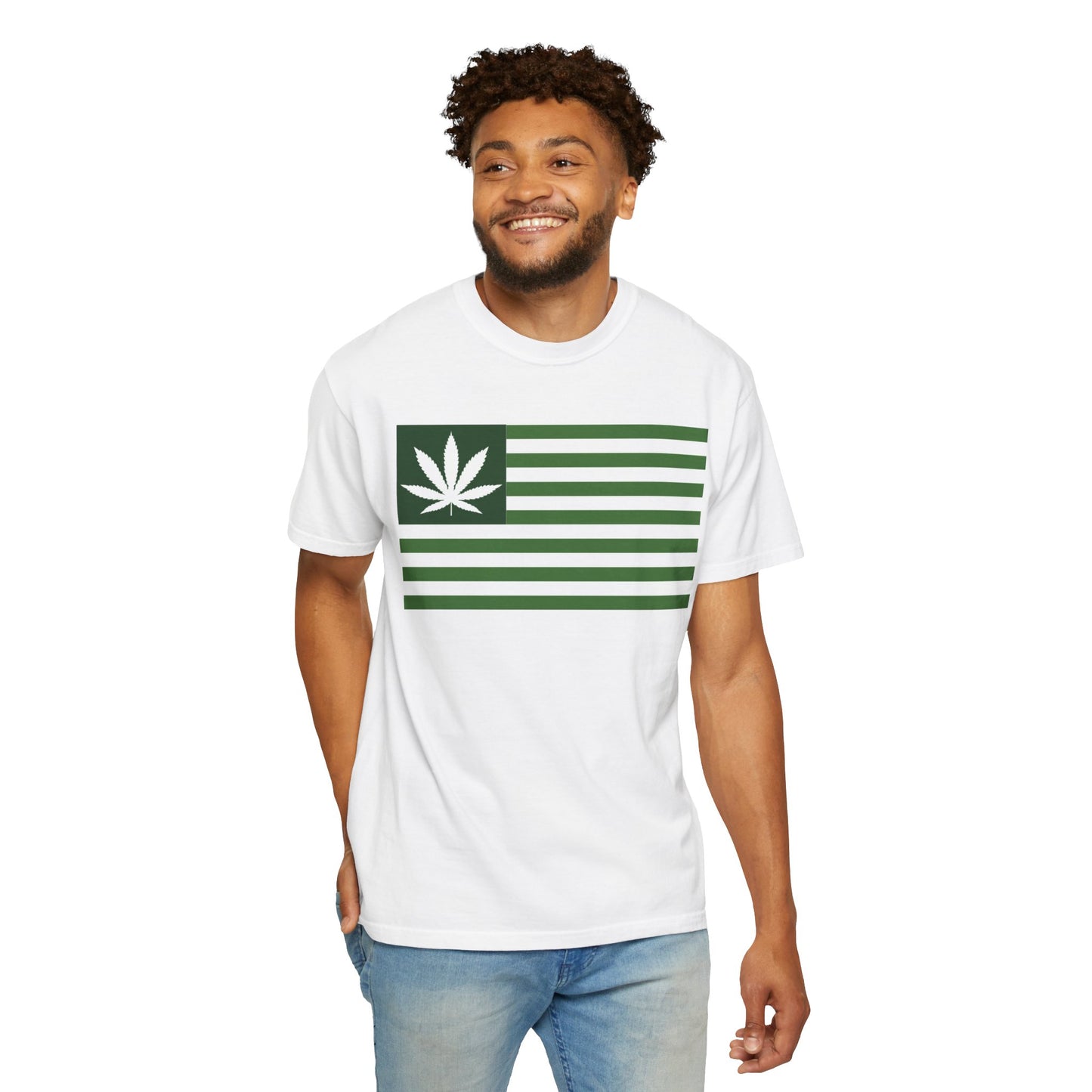 Stylish Cannabis Flag T-Shirt, Cool Unisex Tee, Weed Lover Gift, Summer Essential, Festival Wear, Graphic Shirt, 420 Fashion
