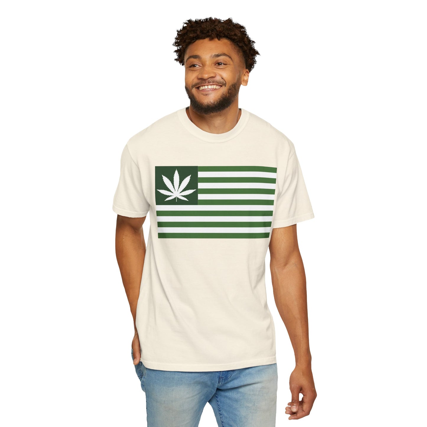 Stylish Cannabis Flag T-Shirt, Cool Unisex Tee, Weed Lover Gift, Summer Essential, Festival Wear, Graphic Shirt, 420 Fashion