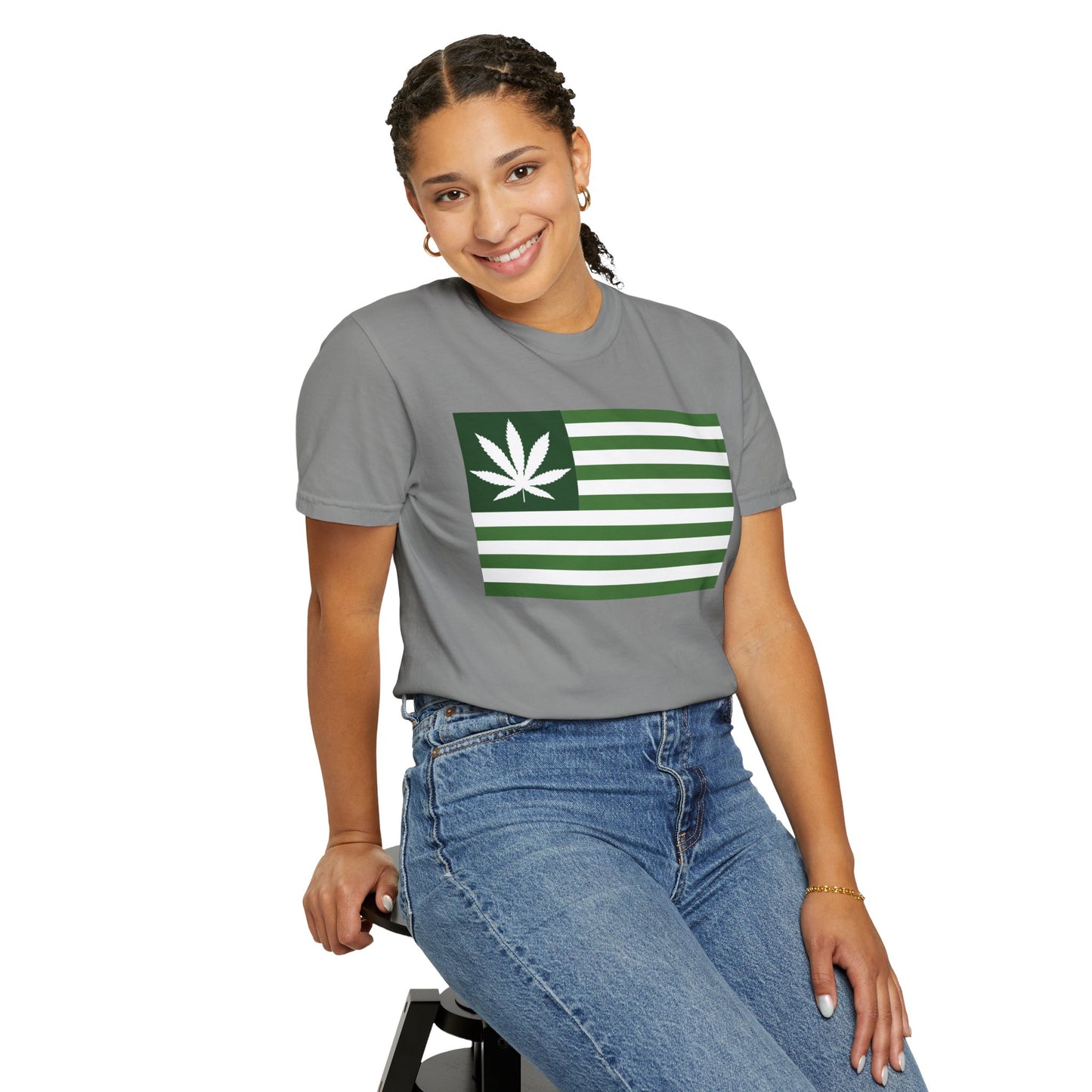 Stylish Cannabis Flag T-Shirt, Cool Unisex Tee, Weed Lover Gift, Summer Essential, Festival Wear, Graphic Shirt, 420 Fashion