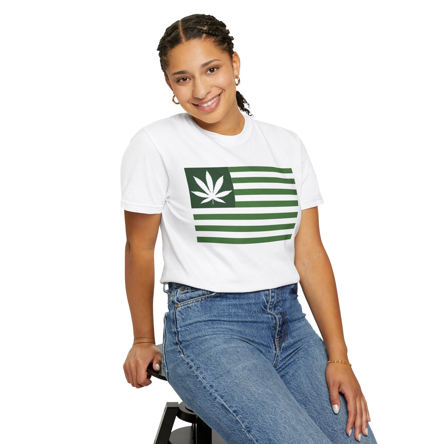 Stylish Cannabis Flag T-Shirt, Cool Unisex Tee, Weed Lover Gift, Summer Essential, Festival Wear, Graphic Shirt, 420 Fashion