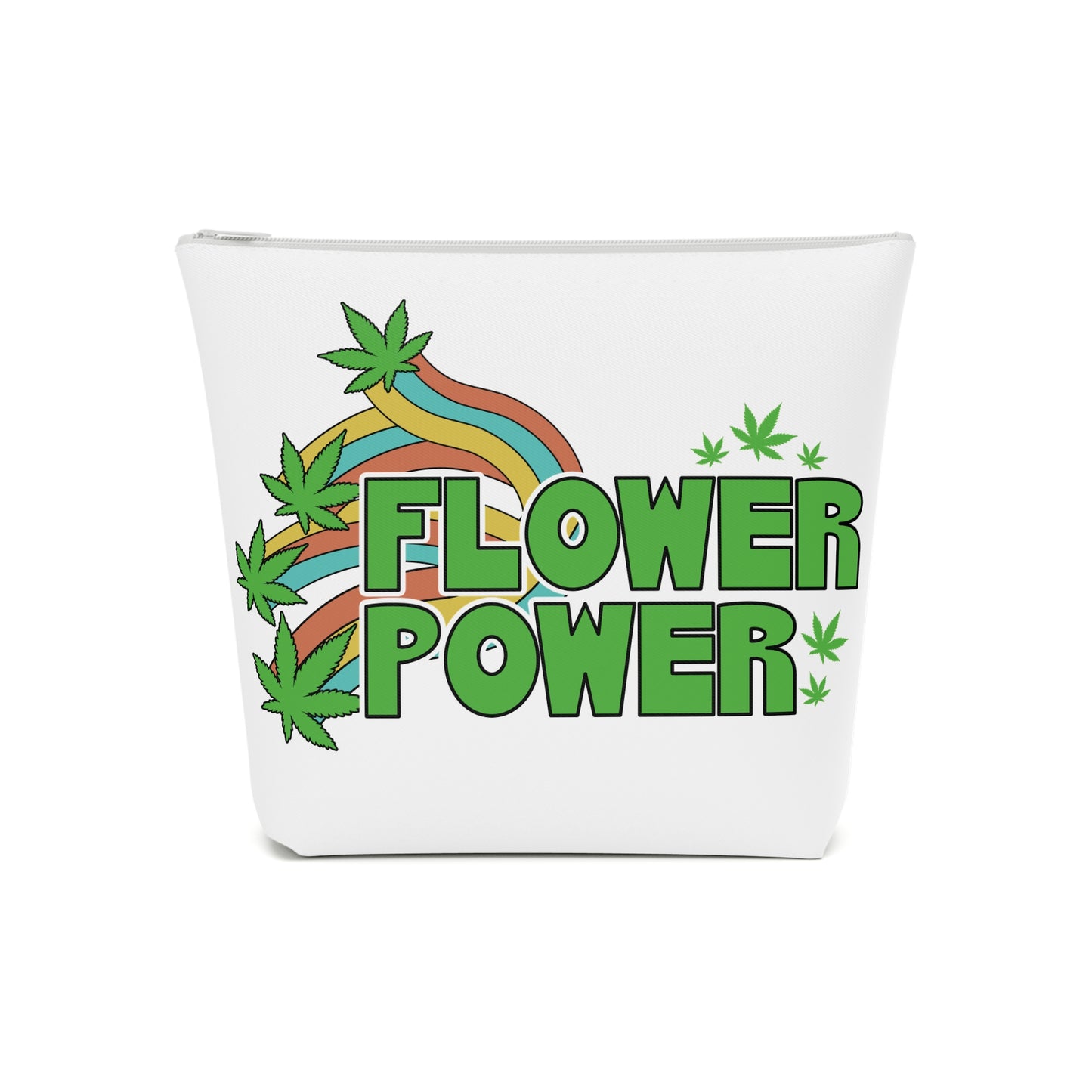 Flower Power Cotton Cosmetic Bag, Eco-Friendly Makeup Pouch, Travel Organizer, Gift for Her, Hippie Vibes