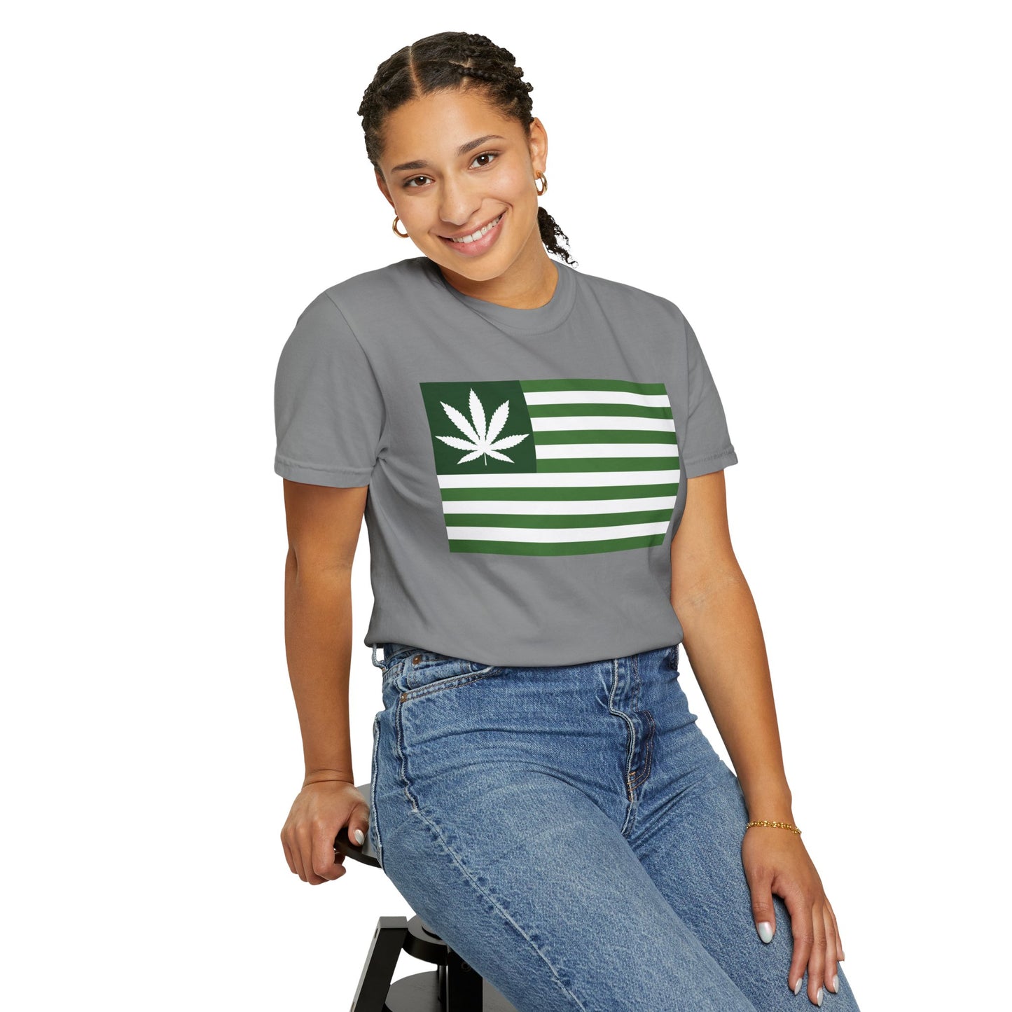 Stylish Cannabis Flag T-Shirt, Cool Unisex Tee, Weed Lover Gift, Summer Essential, Festival Wear, Graphic Shirt, 420 Fashion