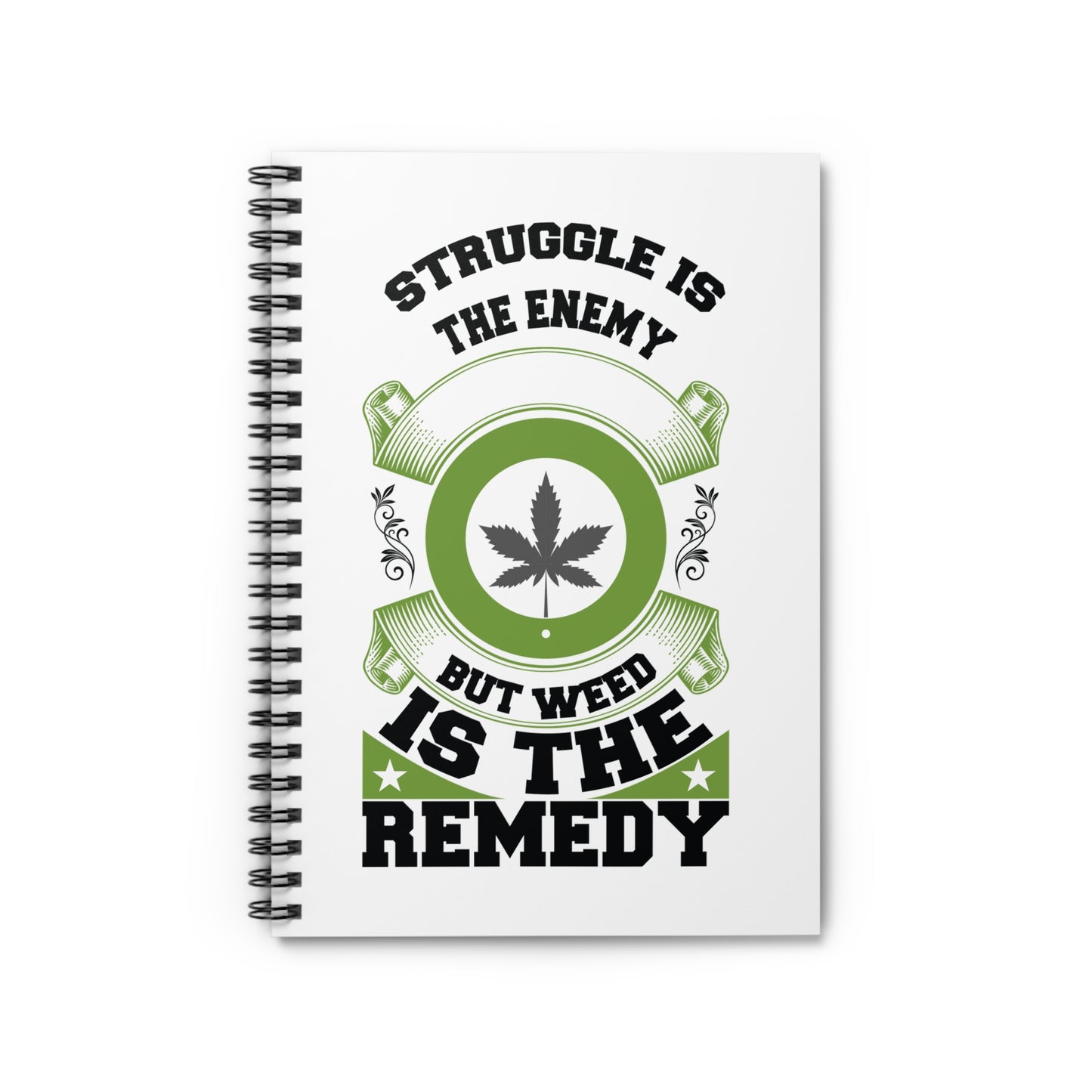 Cannabis-Themed Spiral Notebook - Perfect for Weed Lovers, Journalists, and Students