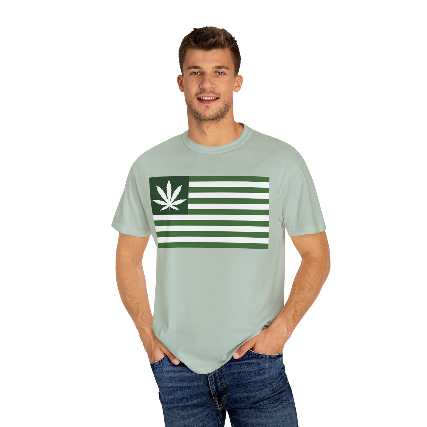 Stylish Cannabis Flag T-Shirt, Cool Unisex Tee, Weed Lover Gift, Summer Essential, Festival Wear, Graphic Shirt, 420 Fashion