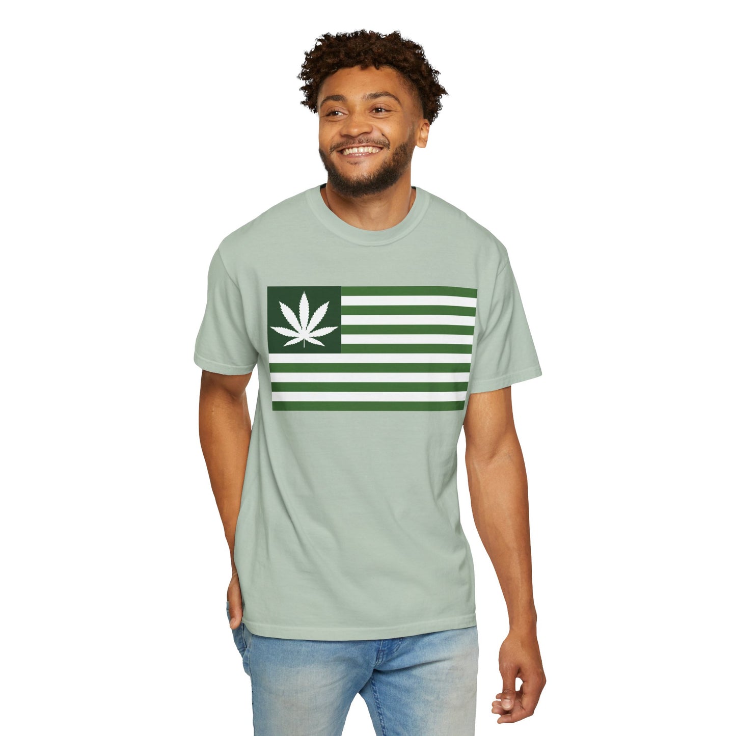 Stylish Cannabis Flag T-Shirt, Cool Unisex Tee, Weed Lover Gift, Summer Essential, Festival Wear, Graphic Shirt, 420 Fashion