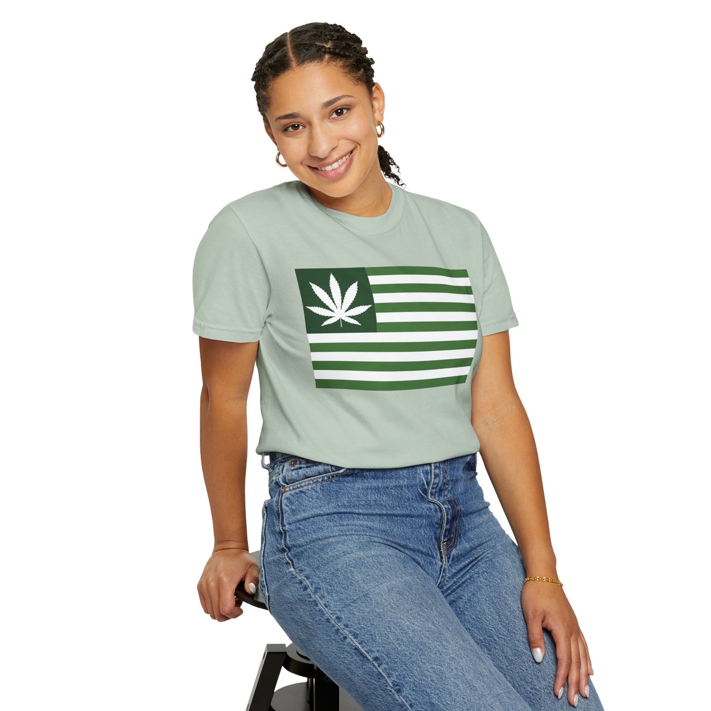 Stylish Cannabis Flag T-Shirt, Cool Unisex Tee, Weed Lover Gift, Summer Essential, Festival Wear, Graphic Shirt, 420 Fashion