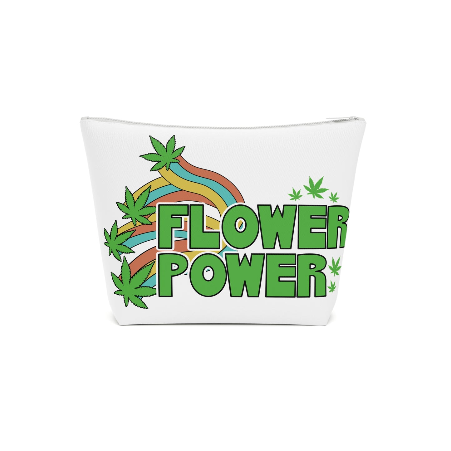 Flower Power Cotton Cosmetic Bag, Eco-Friendly Makeup Pouch, Travel Organizer, Gift for Her, Hippie Vibes