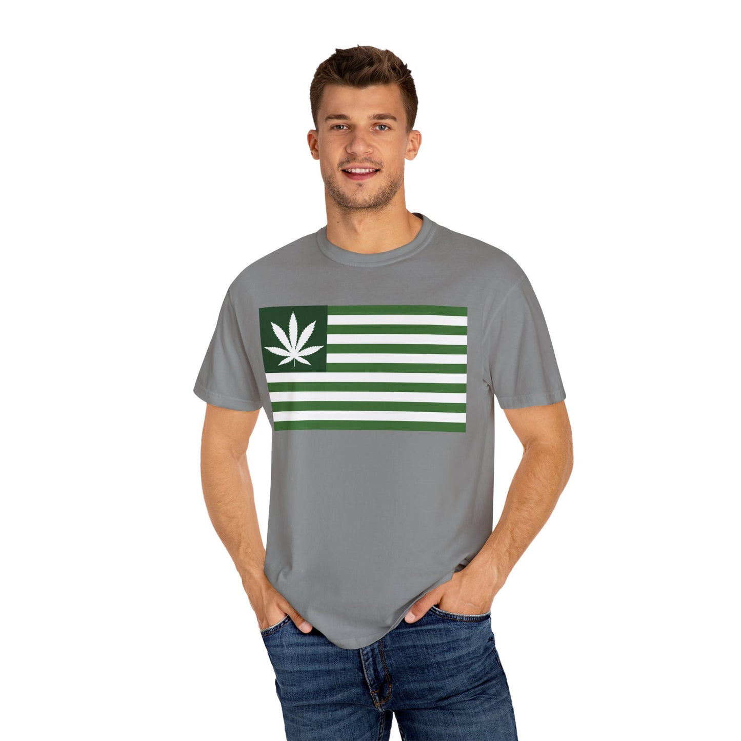 Stylish Cannabis Flag T-Shirt, Cool Unisex Tee, Weed Lover Gift, Summer Essential, Festival Wear, Graphic Shirt, 420 Fashion