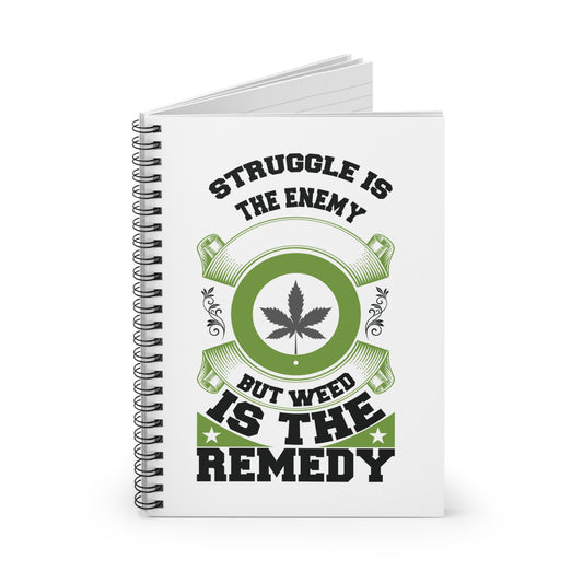 Cannabis-Themed Spiral Notebook - Perfect for Weed Lovers, Journalists, and Students