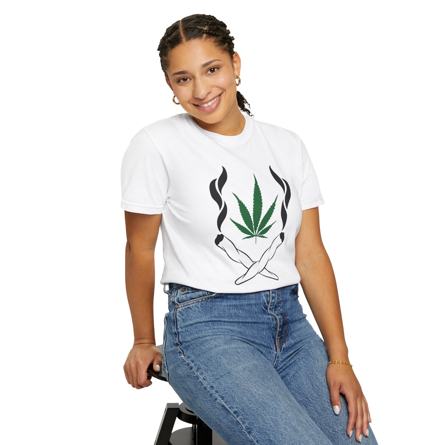 Chill Vibes T-Shirt, Unisex Garment-Dyed Tee, Cannabis Graphic Tee, Perfect for Relaxing, Gifts for Friends, 420 Celebration