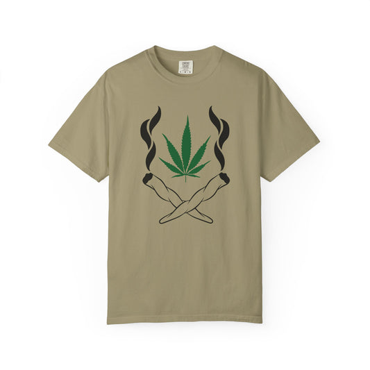 Chill Vibes T-Shirt, Unisex Garment-Dyed Tee, Cannabis Graphic Tee, Perfect for Relaxing, Gifts for Friends, 420 Celebration
