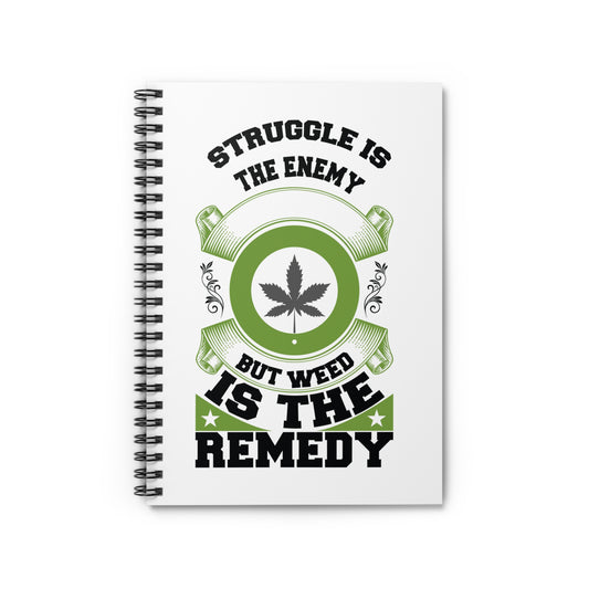 Cannabis-Themed Spiral Notebook - Perfect for Weed Lovers, Journalists, and Students