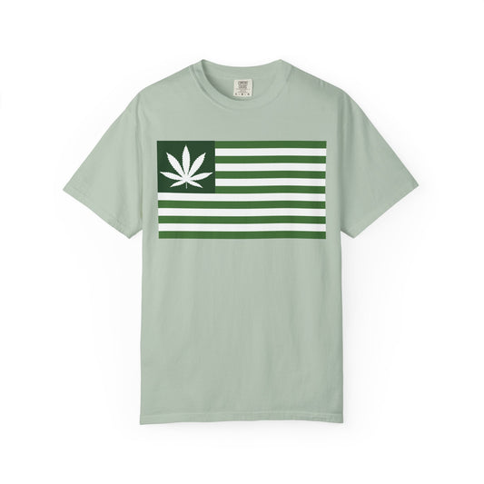 Stylish Cannabis Flag T-Shirt, Cool Unisex Tee, Weed Lover Gift, Summer Essential, Festival Wear, Graphic Shirt, 420 Fashion