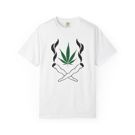 Chill Vibes T-Shirt, Unisex Garment-Dyed Tee, Cannabis Graphic Tee, Perfect for Relaxing, Gifts for Friends, 420 Celebration
